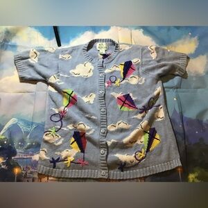 The quacker factory spring themes cardigan cardigan sweater size small